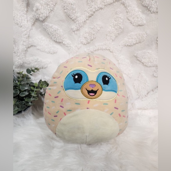 Squishmallow Sloth Confetti Plush Toy Soft Yellow Plush Stuffed Animal - Picture 1 of 2